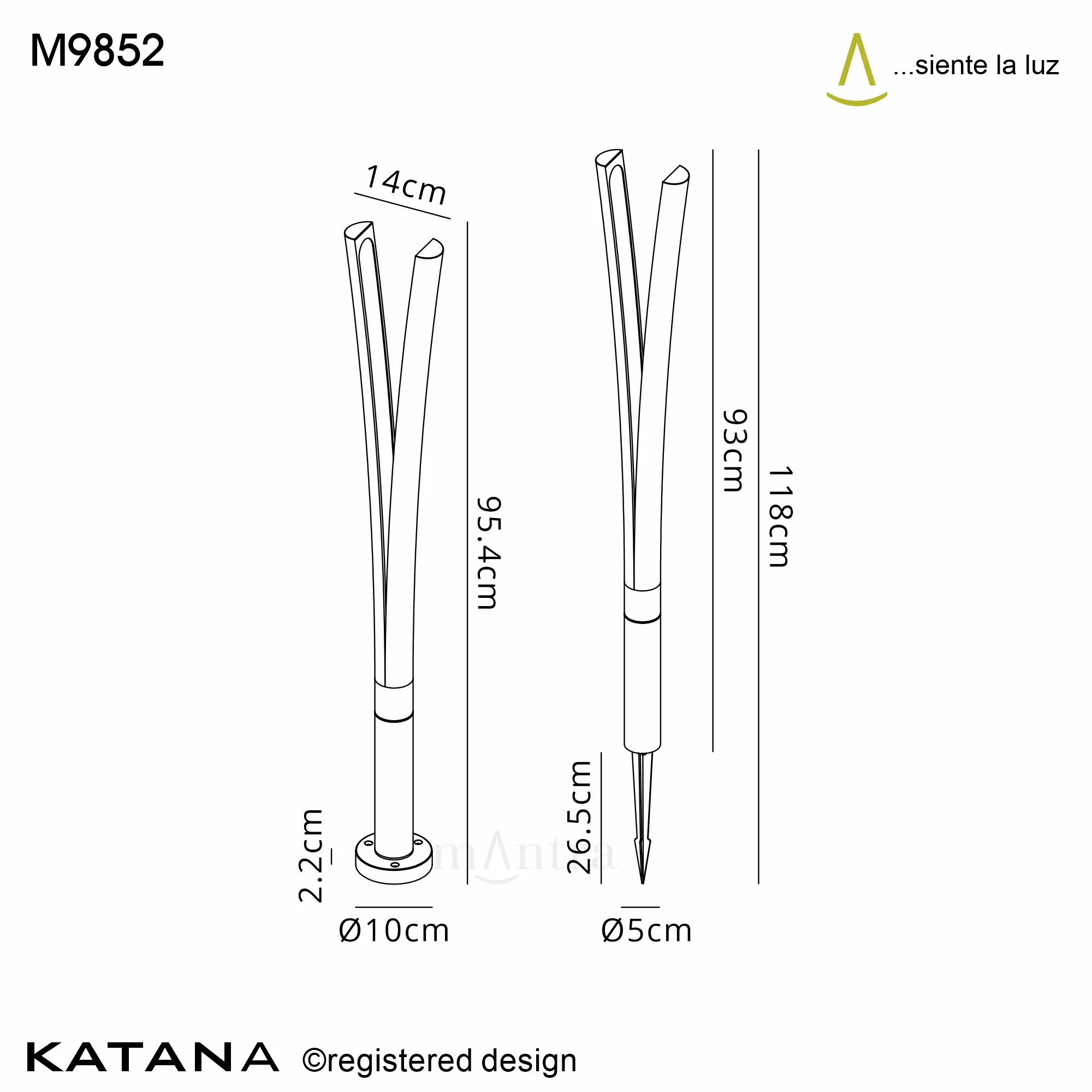 Katana Exterior Lights Mantra Bollards
